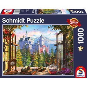Schmidt Spiele (58386) - "View of the Fairytale Castle" - 1000 pezzi