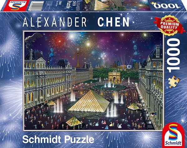 Schmidt Spiele (59648) - Alexander Chen: "Fireworks at the Louvre" - 1000 pezzi