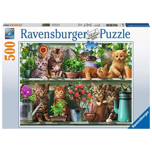 Ravensburger (14824) - "Cats on the Shelf" - 500 pezzi