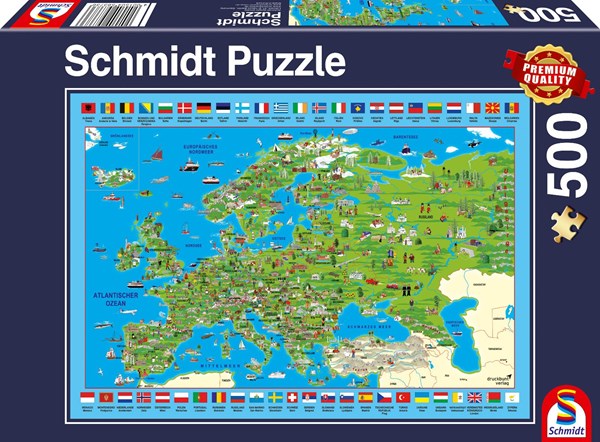 Schmidt Spiele (58373) - "Discover Europe" - 500 pezzi