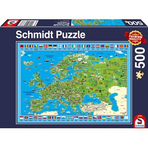 Schmidt Spiele (58373) - "Discover Europe" - 500 pezzi