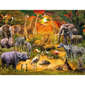 Ravensburger (16702) - "Gathering at the Waterhole" - 2000 pezzi