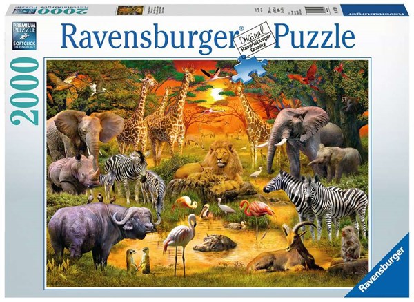 Ravensburger (16702) - "Gathering at the Waterhole" - 2000 pezzi