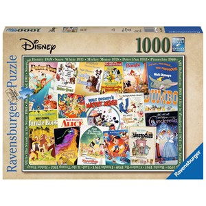 Ravensburger (19874) - "Disney, Vintage Movie Poster" - 1000 pezzi