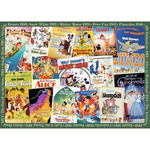 Ravensburger (19874) - "Disney, Vintage Movie Poster" - 1000 pezzi