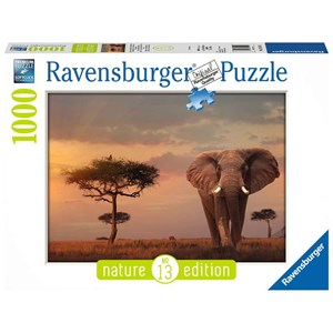 Ravensburger (15159) - "Elefant in Masai Mara Nationalpark" - 1000 pezzi