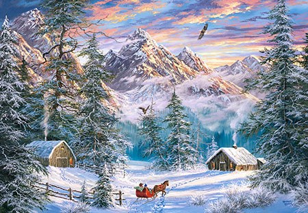 Castorland (C-104680) - "Christmas in the mountains" - 1000 pezzi