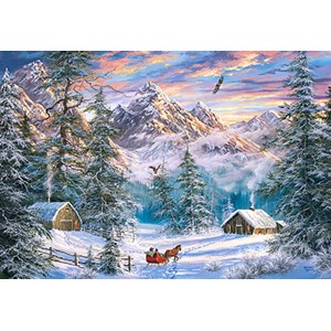 Castorland (C-104680) - "Christmas in the mountains" - 1000 pezzi