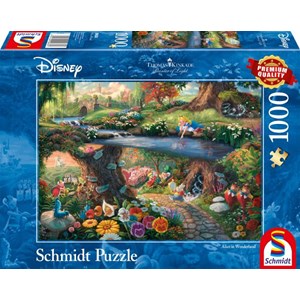 Schmidt Spiele (59636) - Thomas Kinkade: "Alice im Wunderlan" - 1000 pezzi