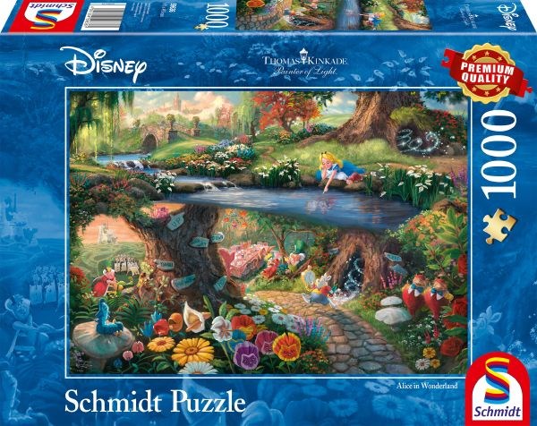 Schmidt Spiele (59636) - Thomas Kinkade: "Alice im Wunderlan" - 1000 pezzi