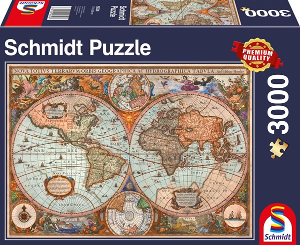 Schmidt Spiele (58328) - "Antique World Map" - 3000 pezzi