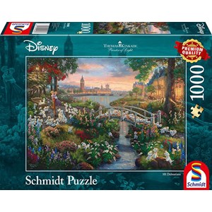 Schmidt Spiele (59489) - Thomas Kinkade: "101 Dalmatians" - 1000 pezzi