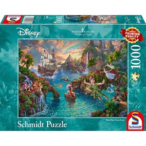 Schmidt Spiele (59635) - Thomas Kinkade: "Peter Pan" - 1000 pezzi