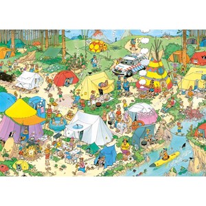 Jumbo (19086) - Jan van Haasteren: "Camping in the Forest" - 1000 pezzi