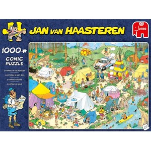 Jumbo (19086) - Jan van Haasteren: "Camping in the Forest" - 1000 pezzi