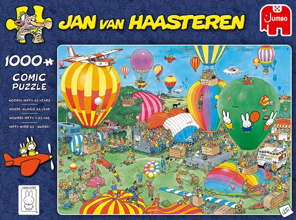 Jumbo (20024) - Jan van Haasteren: "Hooray, Miffy 65 years" - 1000 pezzi