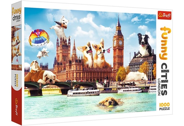 Trefl (10596) - "Dogs in London" - 1000 pezzi