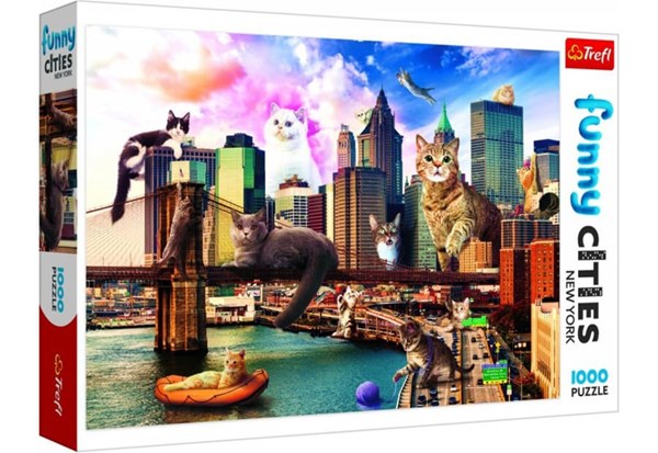 Trefl (10595) - "Cats in New York" - 1000 pezzi