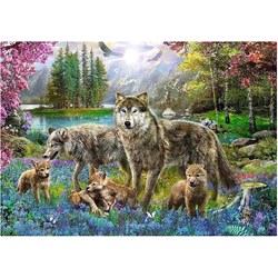 Trefl (10558) - "Wolf Family" - 1000 pezzi