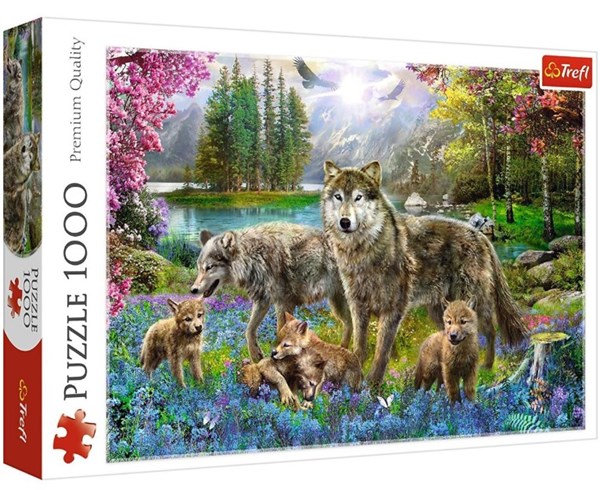 Trefl (10558) - "Wolf Family" - 1000 pezzi