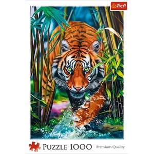 Trefl (10528) - "Grasping Tiger" - 1000 pezzi
