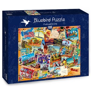Bluebird Puzzle (70309) - "Postcard, USA" - 1000 pezzi