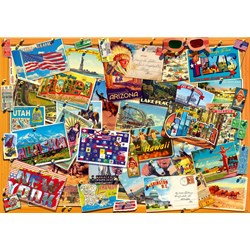 Bluebird Puzzle (70309) - "Postcard, USA" - 1000 pezzi