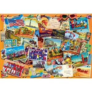 Bluebird Puzzle (70309) - "Postcard, USA" - 1000 pezzi