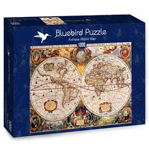 Bluebird Puzzle (70246) - "Antique World Map" - 1000 pezzi