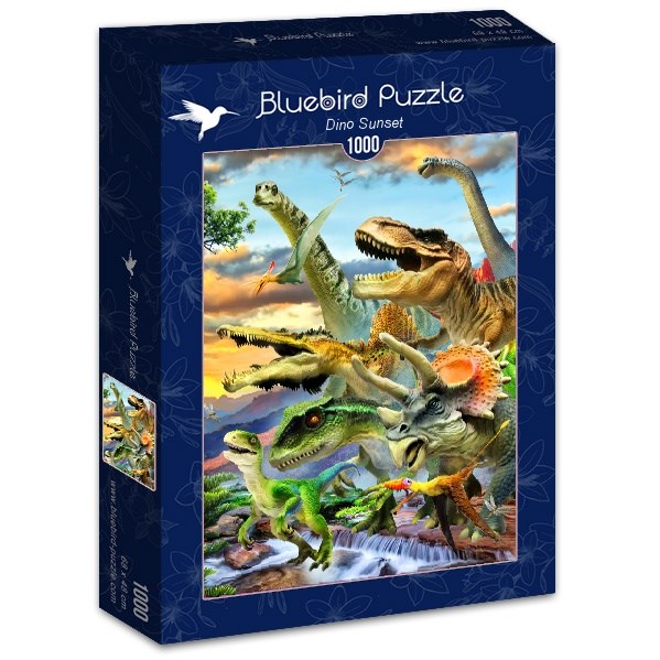 Bluebird Puzzle (70287) - "Dino Sunset" - 1000 pezzi
