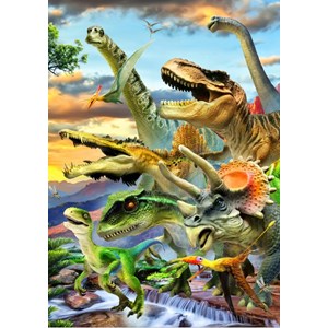 Bluebird Puzzle (70287) - "Dino Sunset" - 1000 pezzi