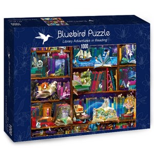 Bluebird Puzzle (70313) - Alixandra Mullins: "Library Adventures in Reading" - 1000 pezzi