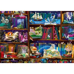 Bluebird Puzzle (70313) - Alixandra Mullins: "Library Adventures in Reading" - 1000 pezzi