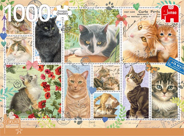 Jumbo (18813) - Francien van Westering: "Cat Stamps" - 1000 pezzi