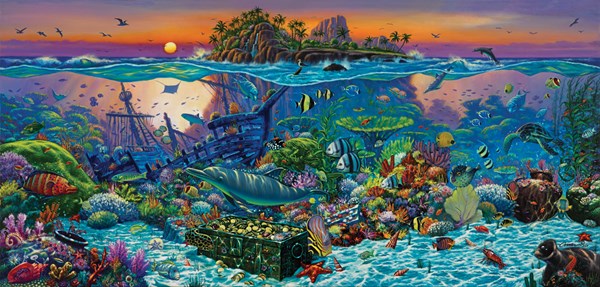SunsOut (20121) - Wil Cormier: "Coral Reef Island" - 1000 pezzi