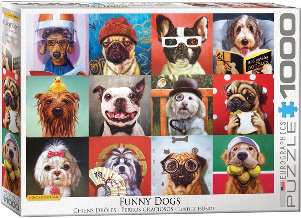 Eurographics (6000-5523) - Lucia Heffernan: "Funny Dogs" - 1000 pezzi