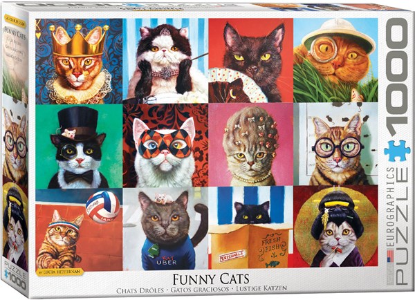 Eurographics (6000-5522) - Lucia Heffernan: "Funny Cats" - 1000 pezzi