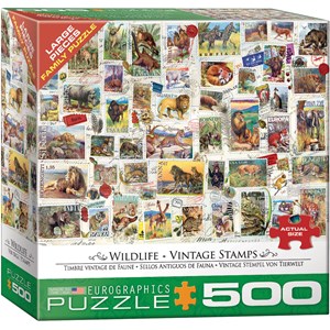 Eurographics (8500-5358) - Barbara Behr: "Wildlife Vintage Stamps" - 500 pezzi