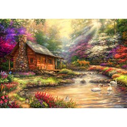 Bluebird Puzzle (70206) - Chuck Pinson: "Brookside Retreat" - 1000 pezzi