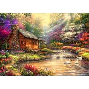 Bluebird Puzzle (70206) - Chuck Pinson: "Brookside Retreat" - 1000 pezzi