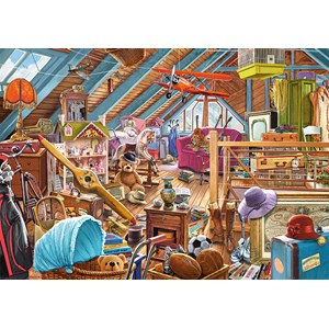 Castorland (B-53407) - "The Cluttered Attic" - 500 pezzi