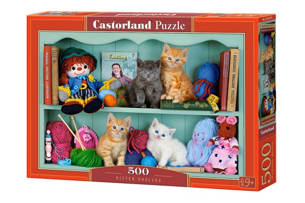 Castorland (B-53377) - "Kitten Shelves" - 500 pezzi