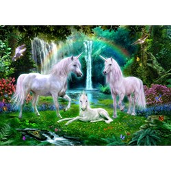 Bluebird Puzzle (70193) - "Rainbow Unicorn Family" - 1000 pezzi