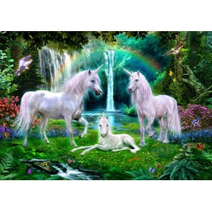 Bluebird Puzzle (70193) - "Rainbow Unicorn Family" - 1000 pezzi