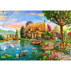Bluebird Puzzle (70167) - Adrian Chesterman: "Lakeside Cottage" - 1000 pezzi