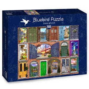 Bluebird Puzzle (70116) - Dominic Davison: "Doors of USA" - 2000 pezzi