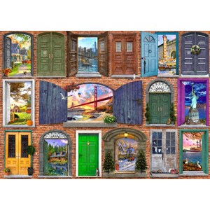 Bluebird Puzzle (70116) - Dominic Davison: "Doors of USA" - 2000 pezzi