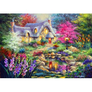 Bluebird Puzzle (70060) - Nicky Boehme: "Cottage Pond" - 1500 pezzi