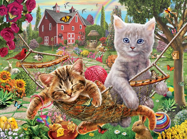 SunsOut (51824) - Adrian Chesterman: "Cats on the Farm" - 1000 pezzi