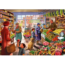 Bluebird Puzzle (70232) - Steve Crisp: "Village Greengrocer" - 1000 pezzi
